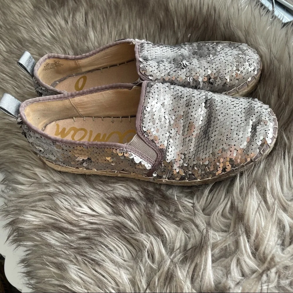 Sam Edelman Women's Carrin Platform Sequins Espadrilles Sneaker